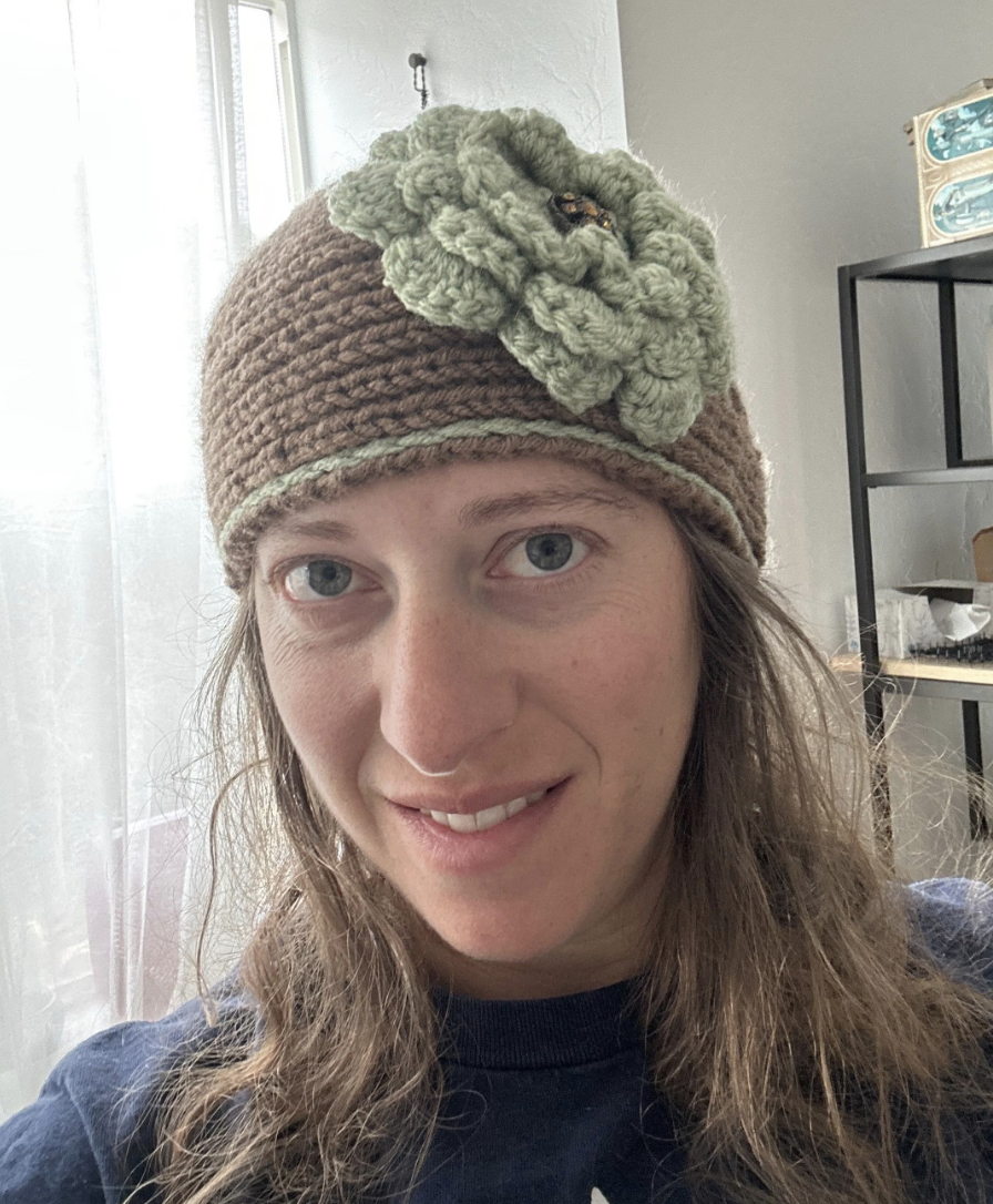 Hand Knit Flower Headband