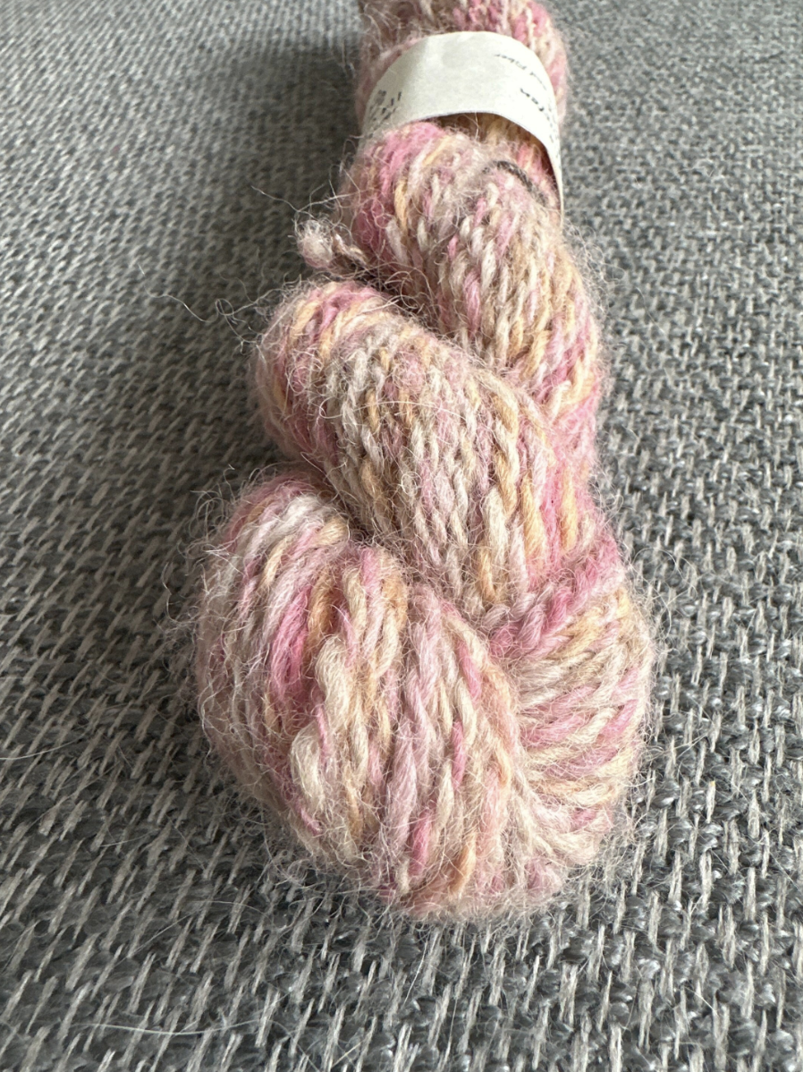 Hand Spun - Pink/Orange DK Alpaca Yarn