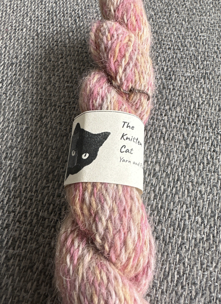 Hand Spun - Pink/Orange DK Alpaca Yarn