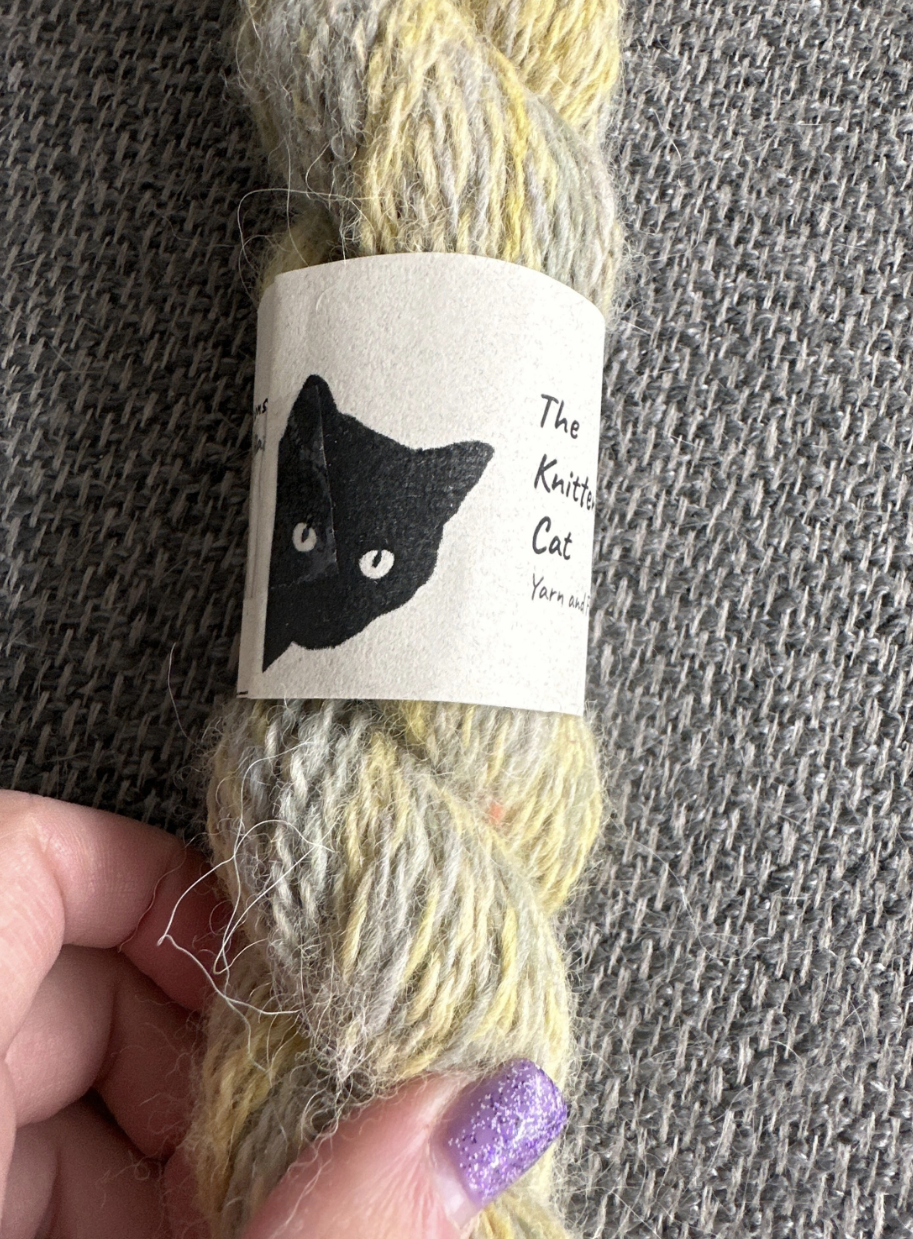 Hand Spun - Green/Yellow DK Alpaca Yarn