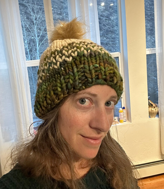Hand Knit Thick Wool Hat