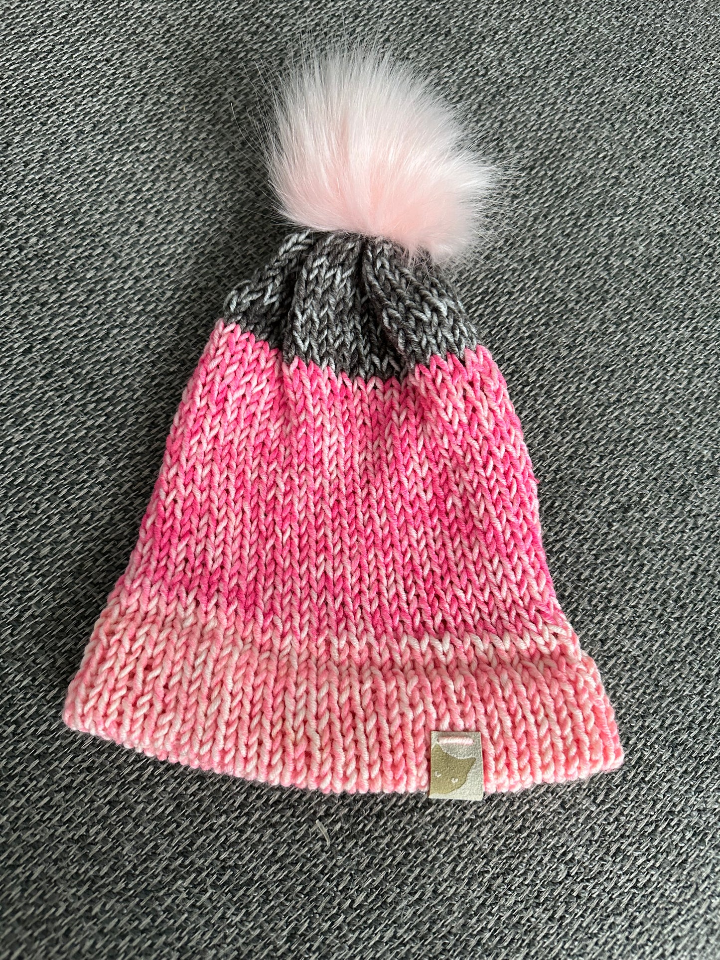 Hand Made Recycled Cotton Hat - Pinks