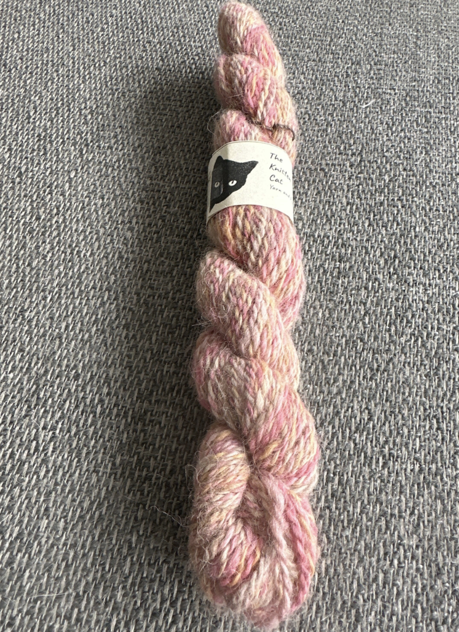 Hand Spun - Pink/Orange DK Alpaca Yarn